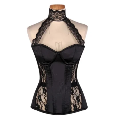 black overbust corset