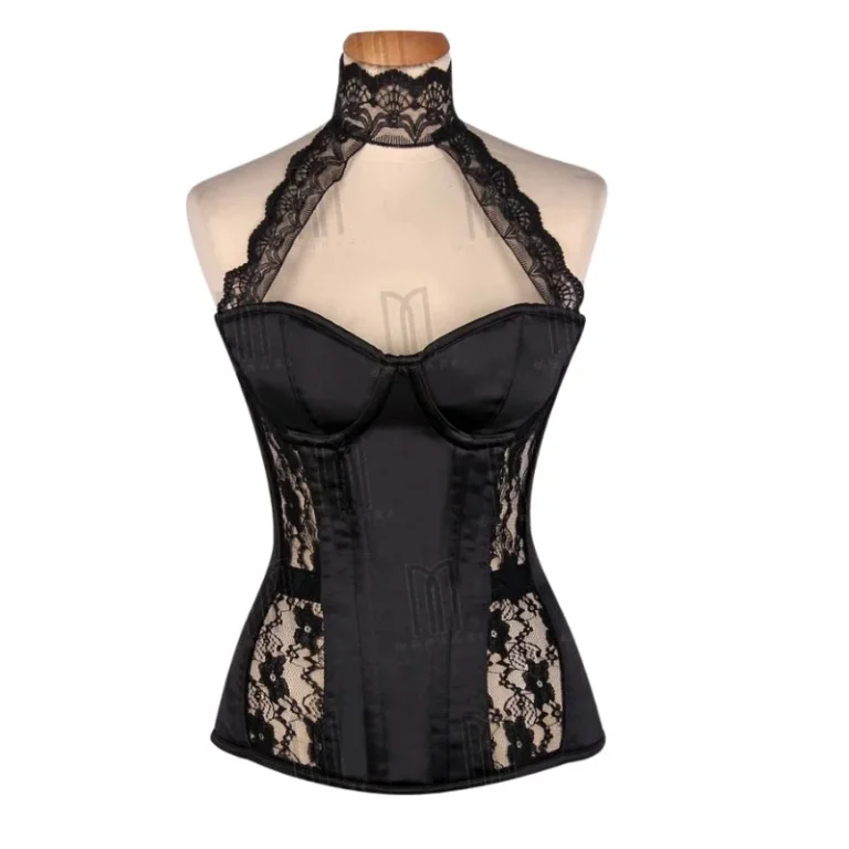 black overbust corset