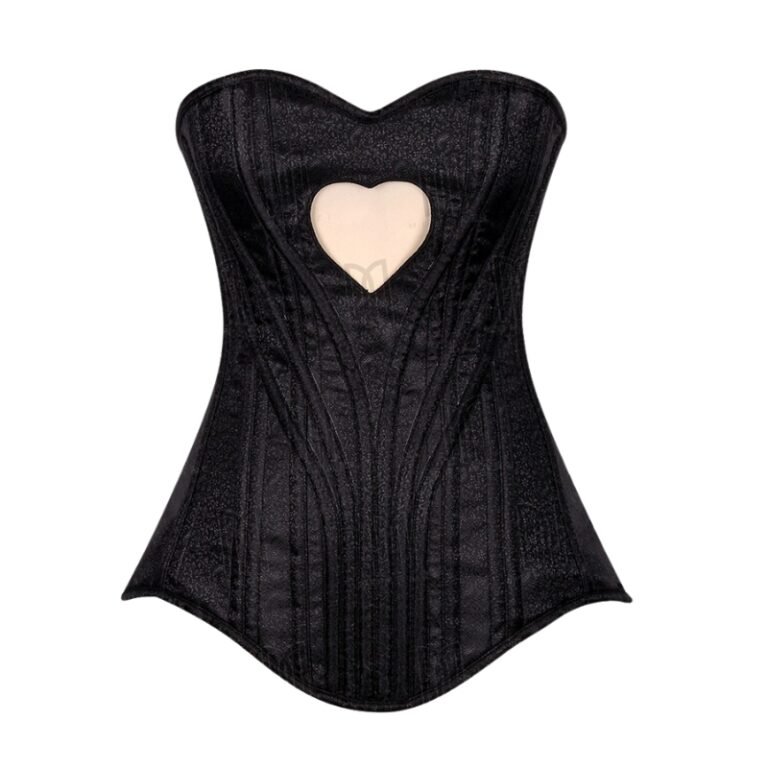Heart Shape Brocade Overbust Corset