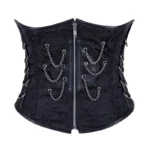 Brocade Underbust Corset with Chains