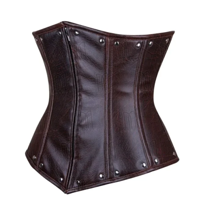 Faux Leather Underbust Corset