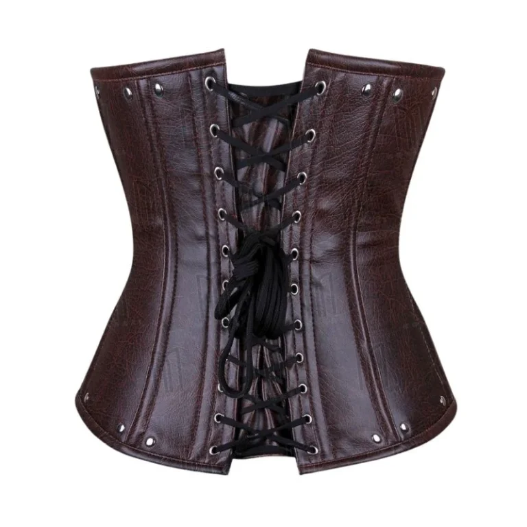 Faux Leather Underbust Corset modesty panel