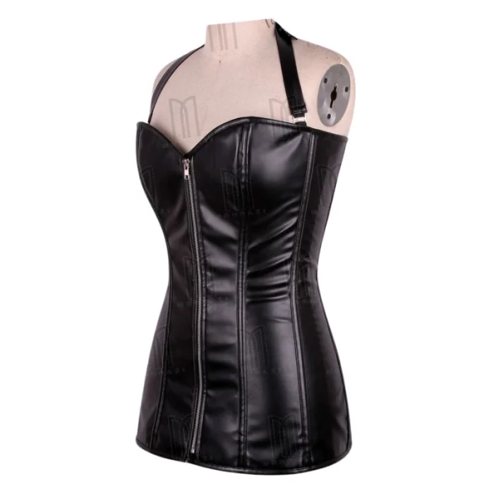 Leather Overbust Short Corset Dress