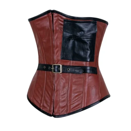 Leather Underbust Corset with Belt