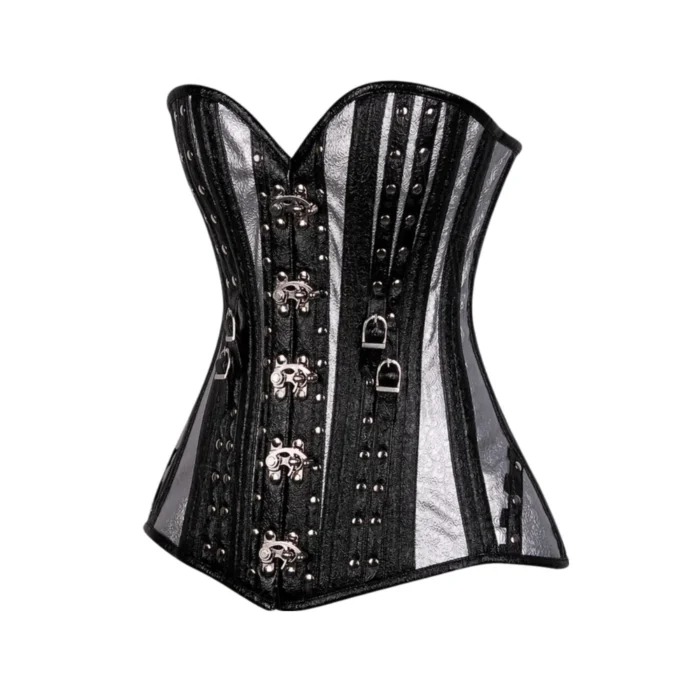 leather overbust corset