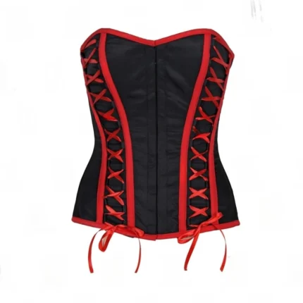 Satin Lace Up Overbust Corset