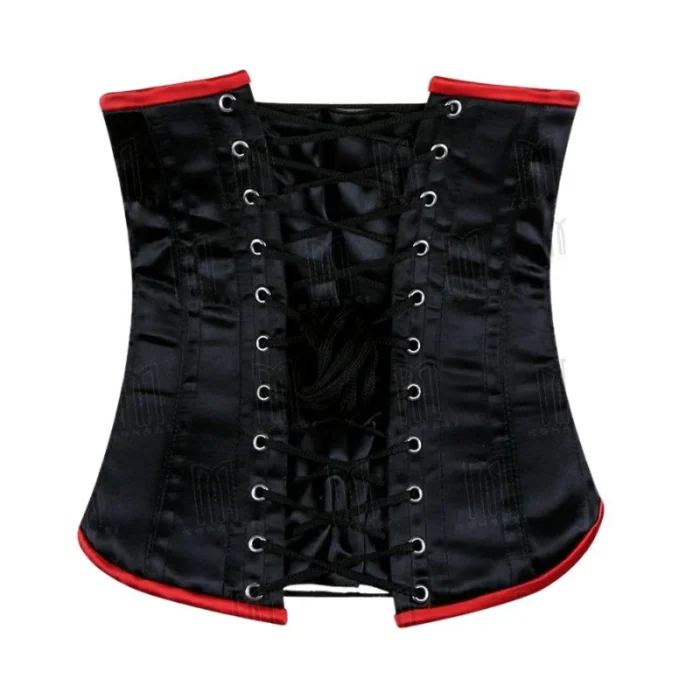 Satin Under bust Corset back modesty panel