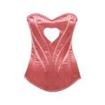 mauve heart shape overerbust corset