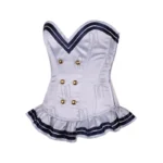 White Sailor Mini Overbust Corset Dress