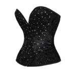 black bridal satin corset