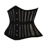 black curvy fishnet underbust corset