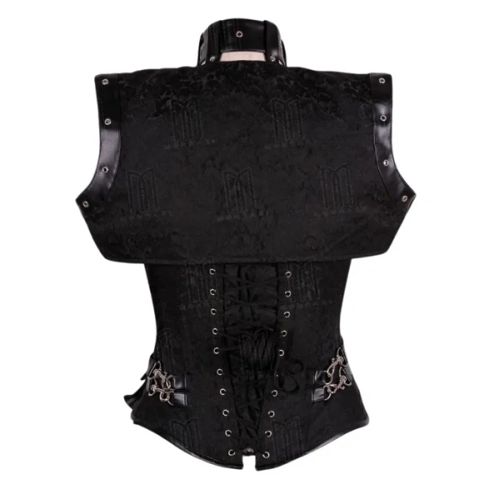black overbust corset