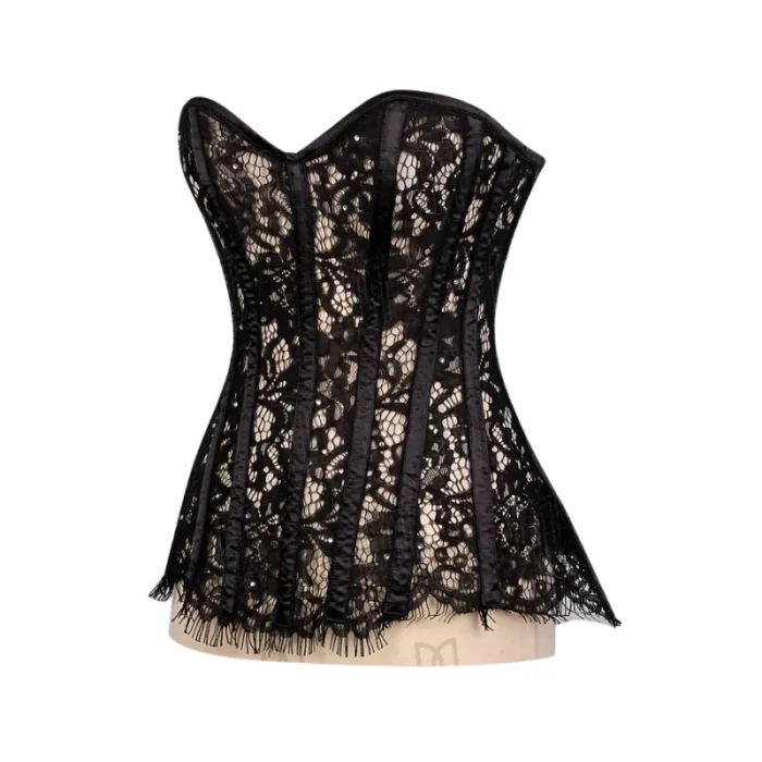 black overbust corset
