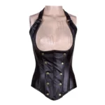 black underbust corset halter neck