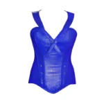 blue overbust corset