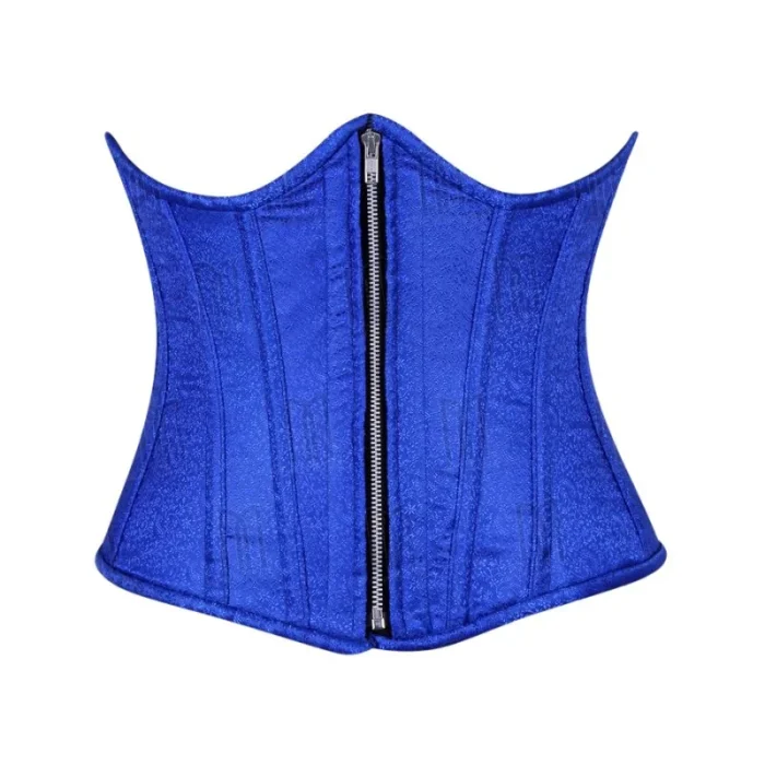 blue underbust brocade corset