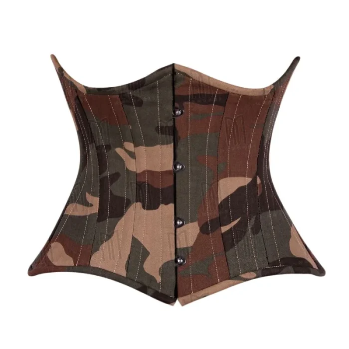 camouflage underbust corset