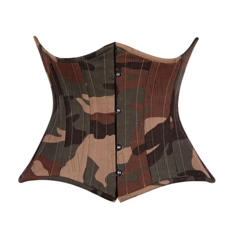 camouflage underbust corset
