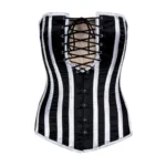 deep plunge corset with lace panel