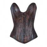 brown deep plunge overbust corset