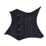 denim blue underbust corset