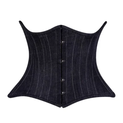 denim underbust corset