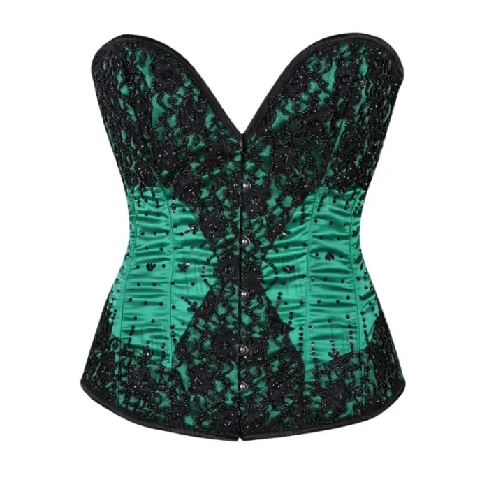 green underbust corset