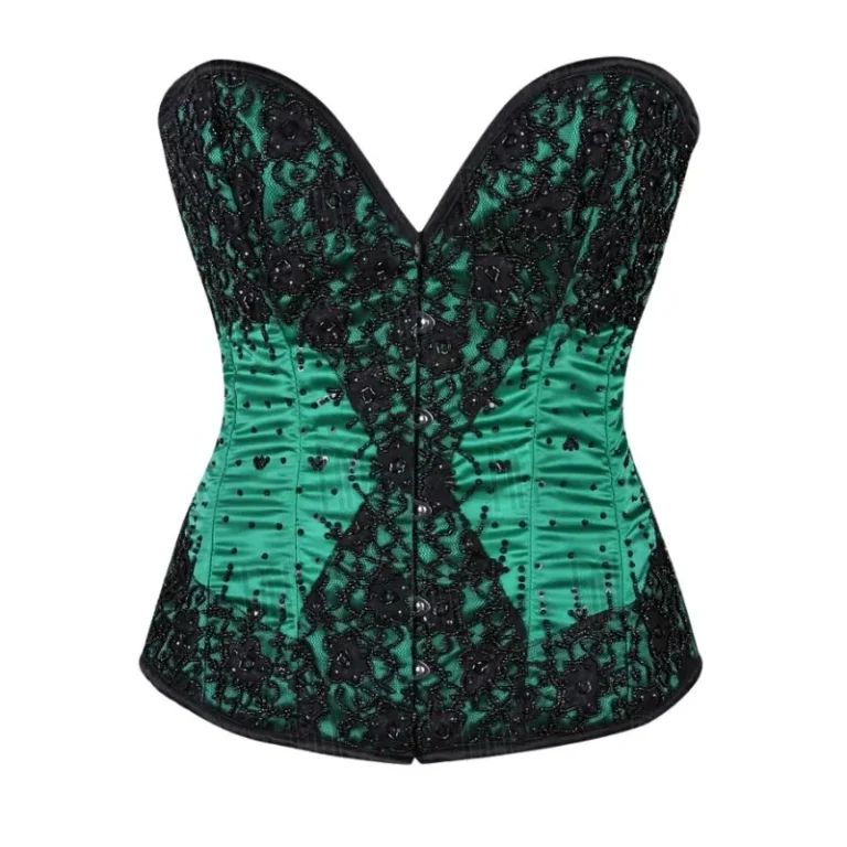 green underbust corset