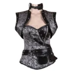 grey steampunk corset