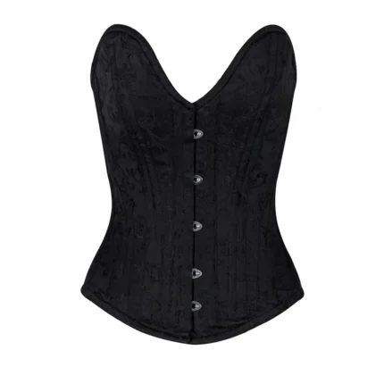 jacquard deep plunge overbust corset