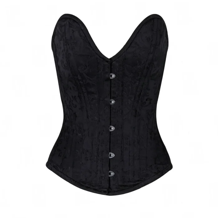 jacquard deep plunge overbust corset