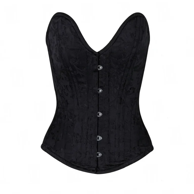 jacquard deep plunge overbust corset