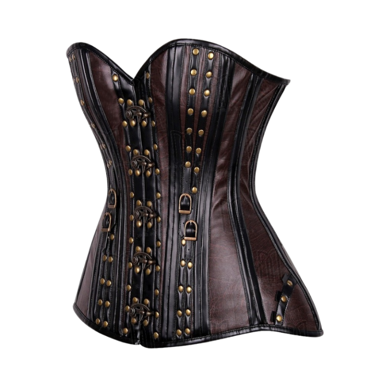 leather overbust corset