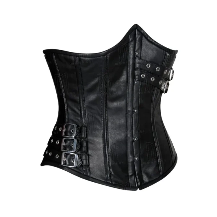 leather underbust corset