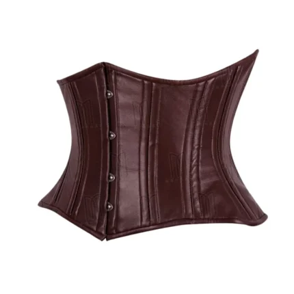 leather underbust corset