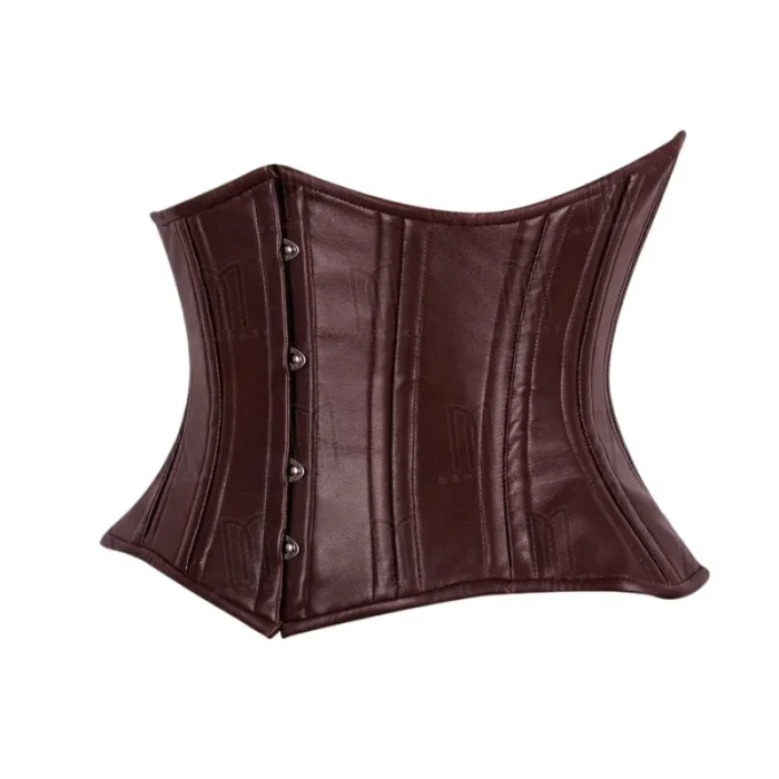 leather underbust corset