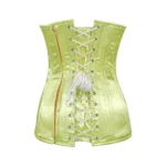 light yellow heart shape overbust corset