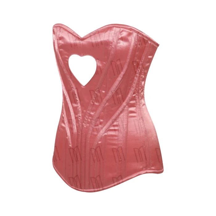heart shape mauve overbust corset