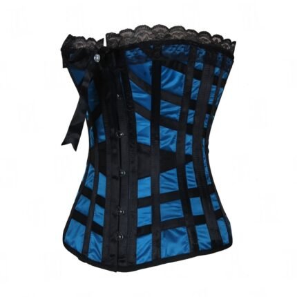 petrol color halfbust corset