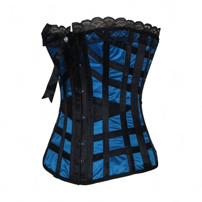 petrol color halfbust corset
