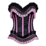 pink underbust corset with laces