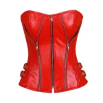 red leather Overbust Corset