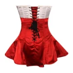red Corset Dress back modesty panel