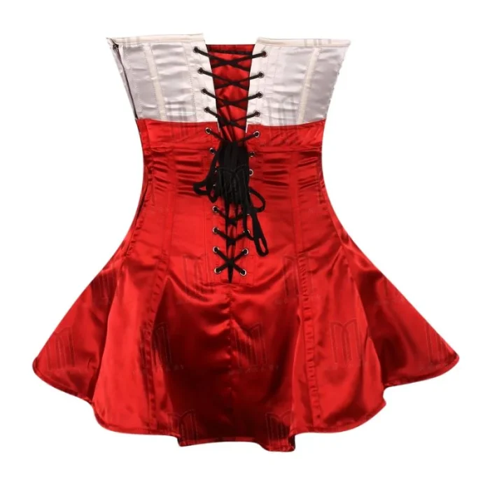 red Corset Dress back modesty panel