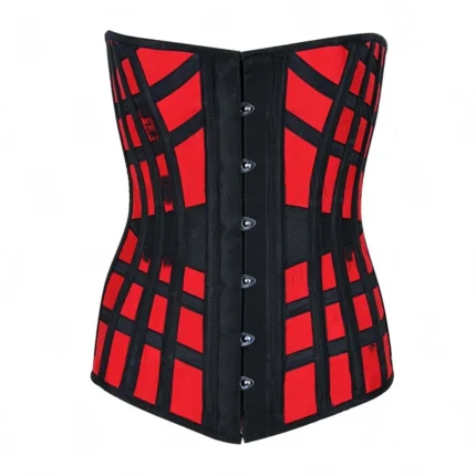 red and black halfbust corset