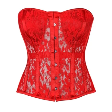 red overbust corset