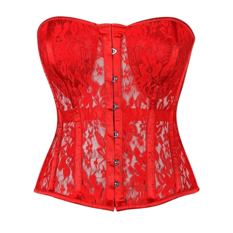 red overbust corset