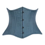 teal cotton underbust corset