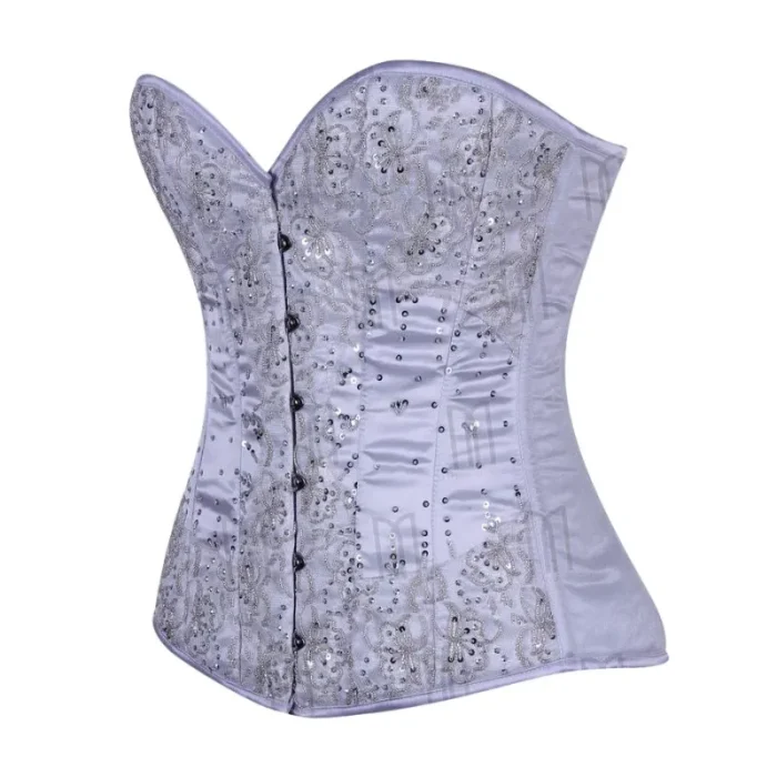 white bridal corset