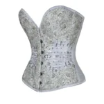 white satin bridal underbust corset